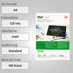 Produktbild für Laminierfolien GBC 3747241, DIN A4