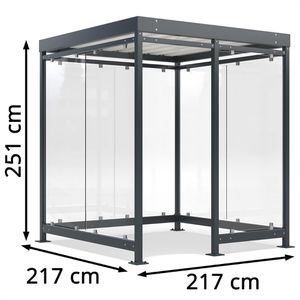 Produktbild für Personenunterstand WSM Köln K2 b/c BS, anthrazit, aus Metall
