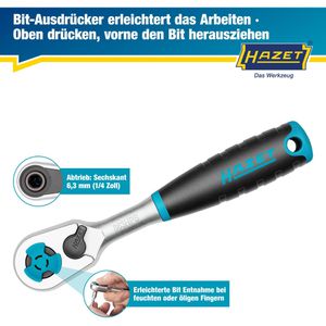 Produktbild für Umschaltknarre Hazet HiPer, 863HPB