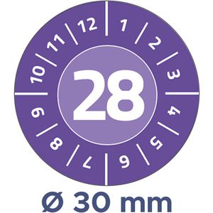 Prüfplaketten Zweckform 6944, mit Jahreszahl 2028