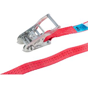 Produktbild für Spanngurt Sandax rot, mit Ratsche