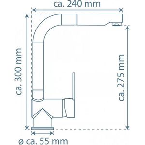 Produktbild für Küchenarmatur Schütte London, graphit matt