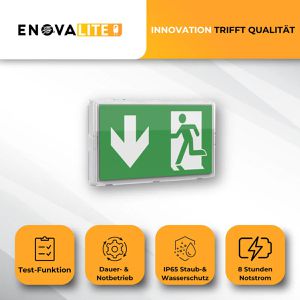 Produktbild für Notbeleuchtung Enovalite 200104-8H Fluchtwegleuchte, LED, Akku