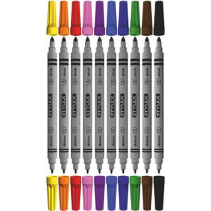 Produktbild für Filzstifte Stylex 66565 Zweispitz-Fasermaler