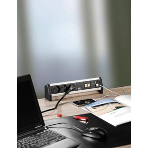 Produktbild für Tischsteckdose Bachmann Desk 1, mit 3 m Schuko Kabel