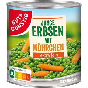 Gemüsekonserve Gut&Günstig Erbsen mit Möhrchen