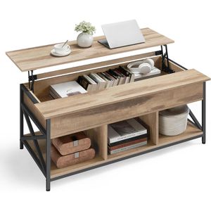 Couchtisch Vasagle LCT215K50, aus Holz / Metall, kamelbraun