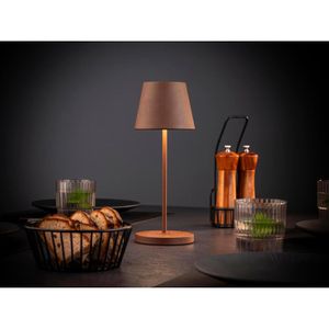 Produktbild für Tischlampe APS Merle 17009, braun mit LED