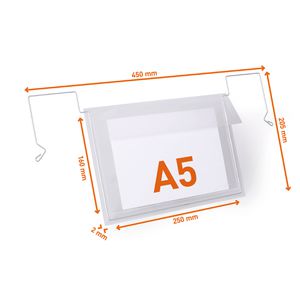 Produktbild für Kennzeichnungstasche Durable 118719, A5 quer