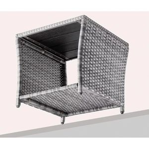 Produktbild für Beistelltisch CASARIA 109511, schwarz / grau, für Outdoor