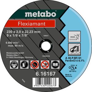 Produktbild für Trennscheibe Metabo Flexiamant Inox, Bohrungs-Ø 22,23 mm