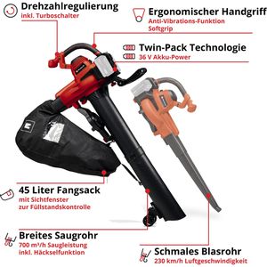 Produktbild für Laubbläser-Laubsauger Einhell GE-CL 36/230 Li E