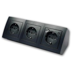 Tischsteckdose McPower Flair, mit 0,15m Kabel