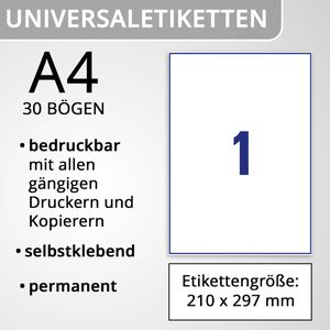 Produktbild für Universaletiketten Zweckform 6119, selbstklebend, weiß