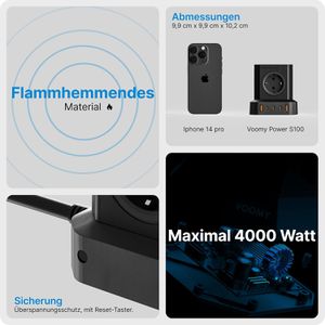 Produktbild für Steckdosenwürfel Voomy Power S100, 2m Kabel