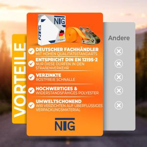 Produktbild für Spanngurt NTG LS.7501, rot, mit Ratsche
