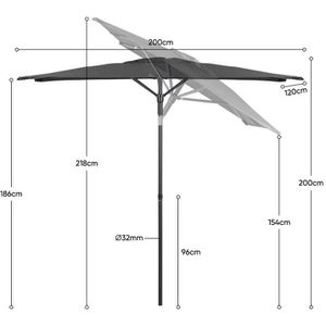 Produktbild für Sonnenschirm Sekey UB155, rechteckig