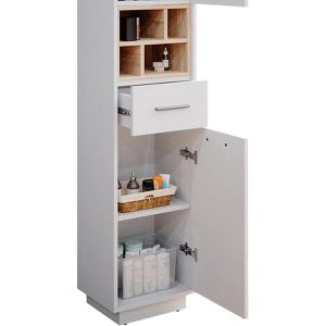 Produktbild für Badschrank Vicco Beatrice, mit 4 Füßen, weiß / sonoma eiche
