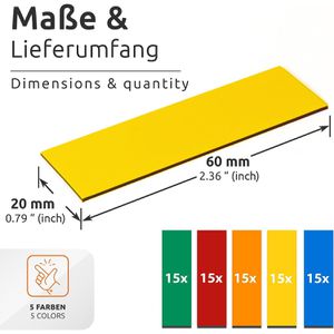 Produktbild für Magnetschilder ECENCE 23010101, 5 Farben