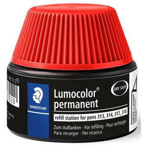 Nachfülltusche Staedtler Lumocolor permanent, rot