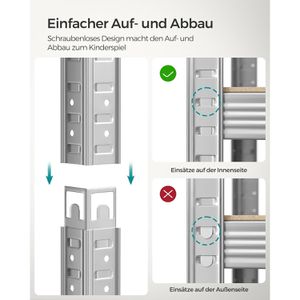 Produktbild für Schwerlastregal Songmics 5 Holzböden