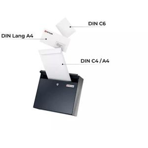 Produktbild für Briefkasten Metzler BK212-V2, anthrazit, aus Stahl