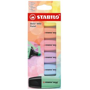 Produktbild für Textmarker Stabilo Boss MINI Pastel, 6 Stück
