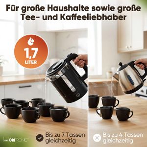 Produktbild für Wasserkocher Clatronic WKS3837G, schwarz