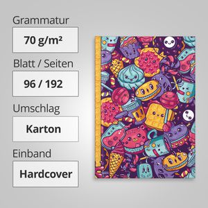 Produktbild für Notizbuch RNK Sweets, 46810, Karton Hardcover