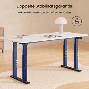 Produktbild für Schreibtisch FlexiSpot E7B Plus, weiß / schwarz