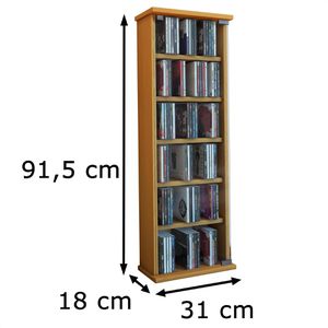 Produktbild für CD-Regal VCM Vetro, 25203, buche