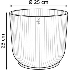 Produktbild für Übertopf elho All-in-1 Vibes rund, anthrazit, Ø 25 x 23 cm