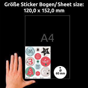 Produktbild für Sticker Zweckform 51055 Z-Design Adventskalender