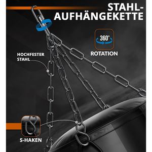Produktbild für Boxsack RDX-Sports F6 Set, gefüllt mit Textilresten, 22 kg