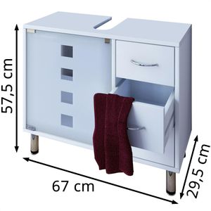 Produktbild für Waschbeckenunterschrank VCM Darola 911924, stehend