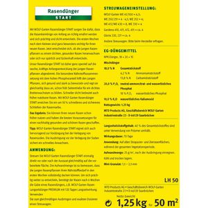 Produktbild für Dünger Wolf-Garten LH 50 Rasendünger Start
