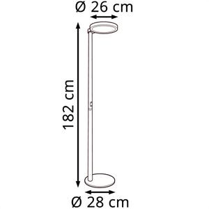 Produktbild für Stehlampe Unilux Opus LED, schwarz, 182cm