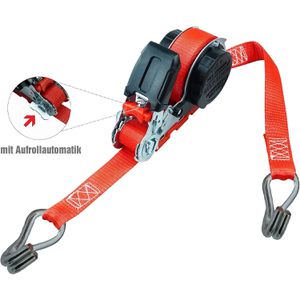Spanngurt Petex 43197112, rot, mit Spitzhaken & Ratsche