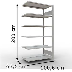 Produktbild für Anbauregal Schulte MULTIplus150, 36046, Aktenregal