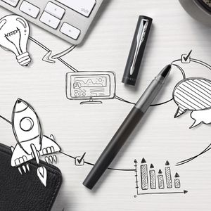 Produktbild für Tintenroller Parker Vector XL Metallic Black