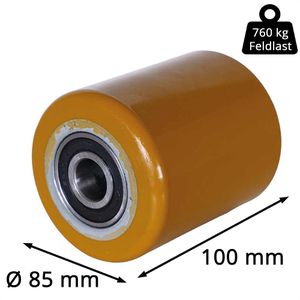 Produktbild für Hubwagen-Rolle CASCOO bis 760 kg, Polyurethan