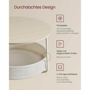 Produktbild für Couchtisch Vasagle LCT244K01, aus Holz / Metall, beige