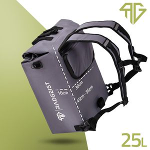 Produktbild für Gepäckträgertasche Radgeist RG-BP-GR-02, grau, 25 Liter