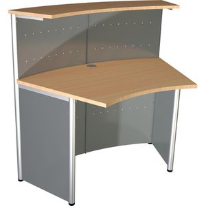 Produktbild für Empfangstheke Kerkmann Genua, silber / buche