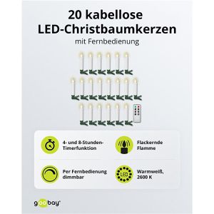 Produktbild für Christbaumkerzen Goobay 77754