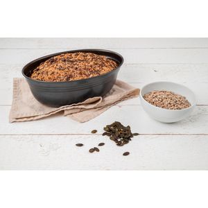 Produktbild für Backform Zenker Black Metallic, Brotbackform oval, aus Stahl