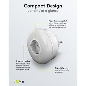Produktbild für Nachtlicht Goobay 64567 LED, für Steckdose