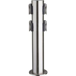 Produktbild für Gartensteckdose Heitronic Tokio, silber, anschraubbar