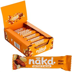 Nakd Fruchtriegel Peanut Delight, ohne Zuckerzusatz, je 35g, 18 Riegel