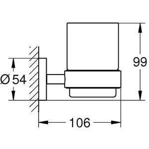 Produktbild für Zahnputzbecher GROHE Essentials 40447001, aus Glas